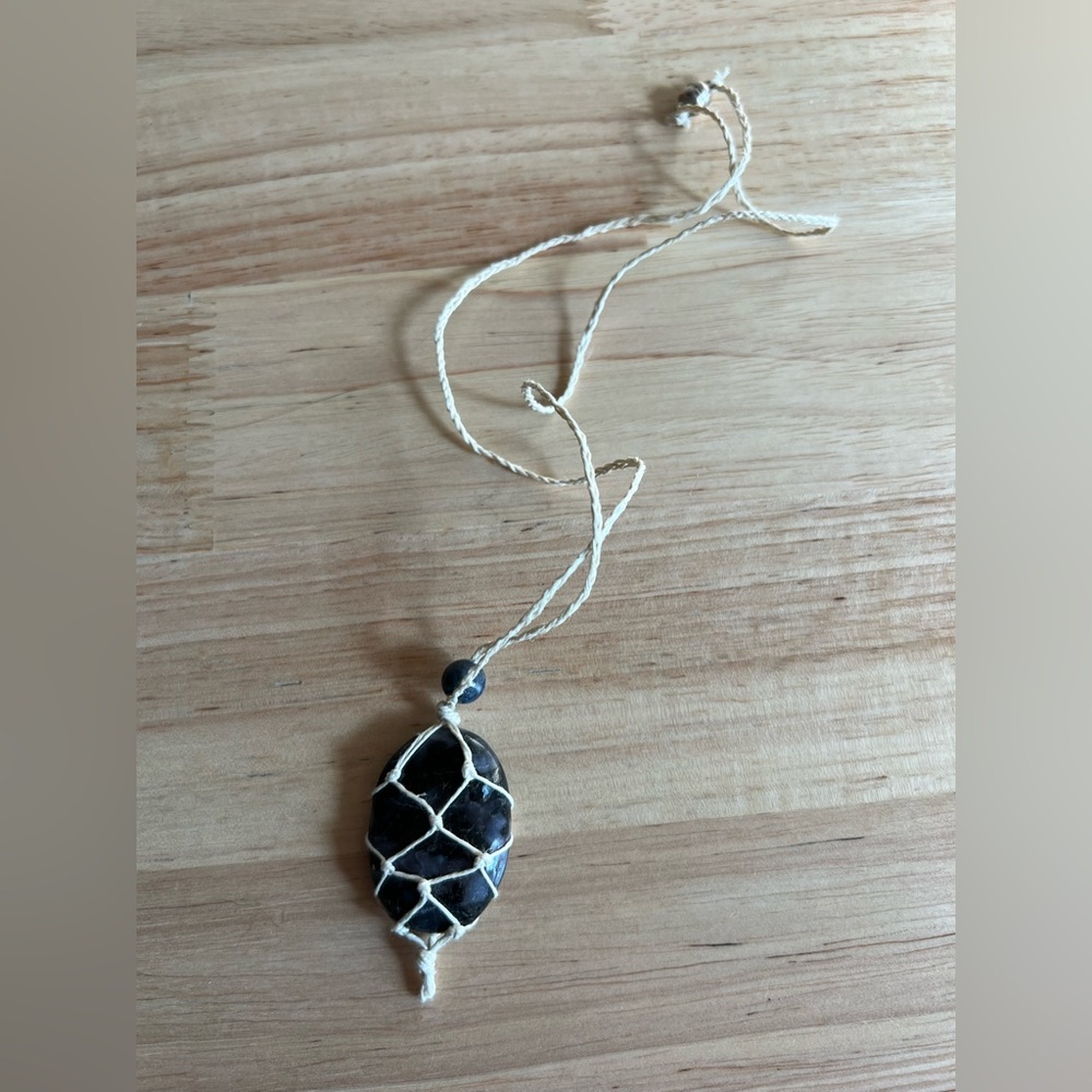 Handmade Indigo Gabbro Necklace